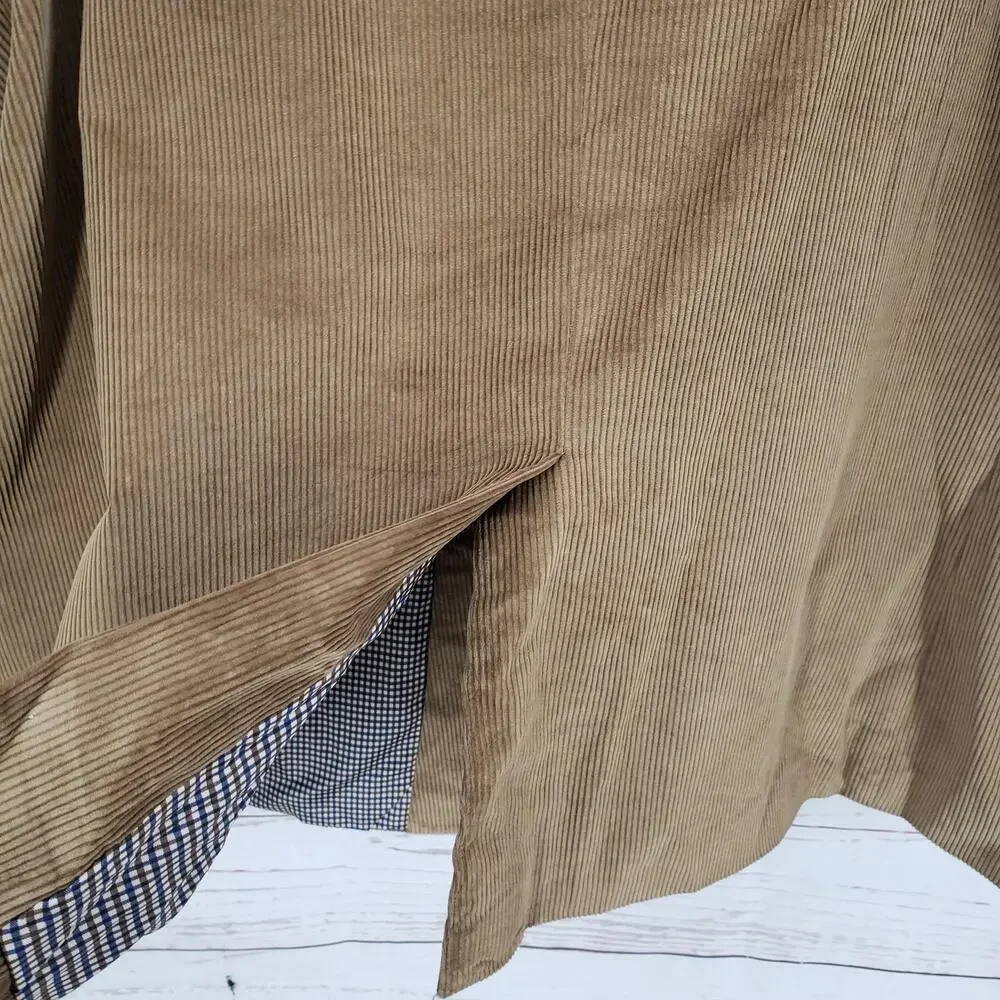 Saddlebred Men's Brown Cotton Corduroy Elbow Patch Sportscoat Size 50R